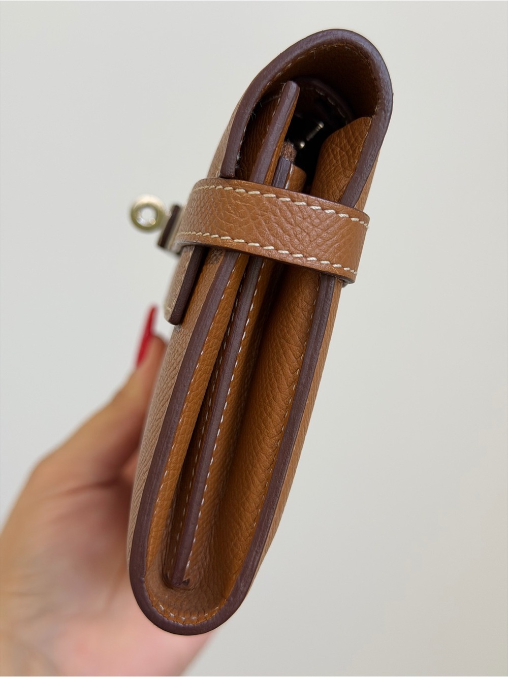 Hermes Gold Epsom Kelly Wallet with Palladium Hardware 2018 - Picture 2 of 8